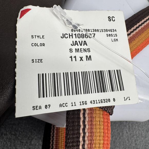Chaco Bodhi Belt Java Sandals Mens 11 Brown Orange Toe Loop JCH108607